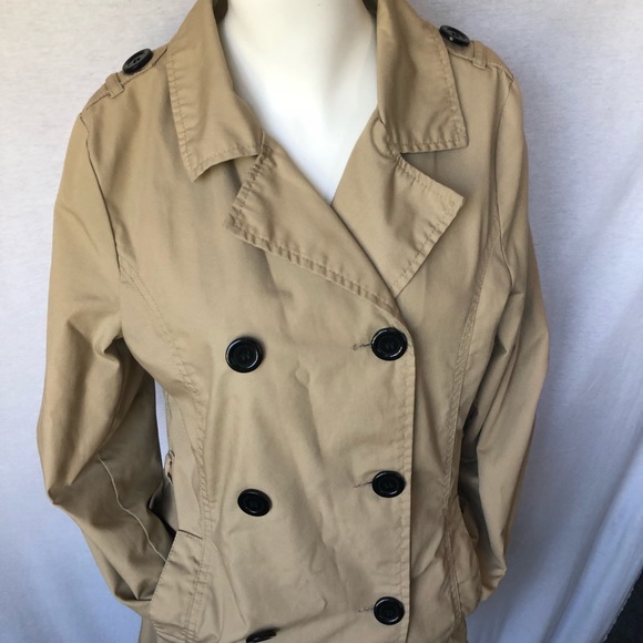 H&M tan double breasted peacoat NWOT - Picture 2 of 6